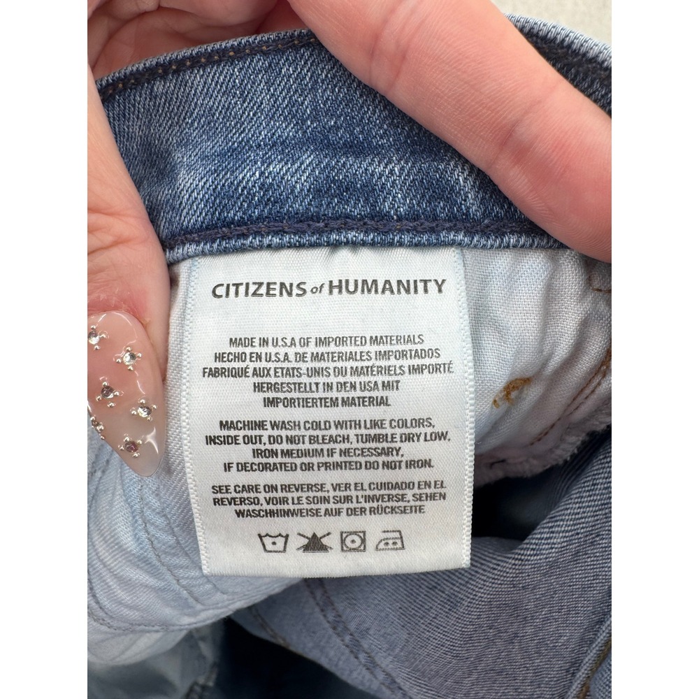 Citizens of Humanity Georgia High Rise Bootcut Split Hem Jeans Blue 25 - Picture 6 of 14